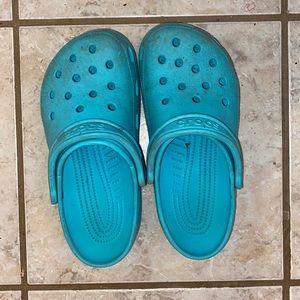 Teal Crocs